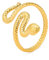 kkjoy Schlangen-Wickel-Fingerring für Damen Herren Vintage Edelstahl Verstellbar Offene Finger Ringe Schmuck für Cocktail Party Halloween (A - Gold)