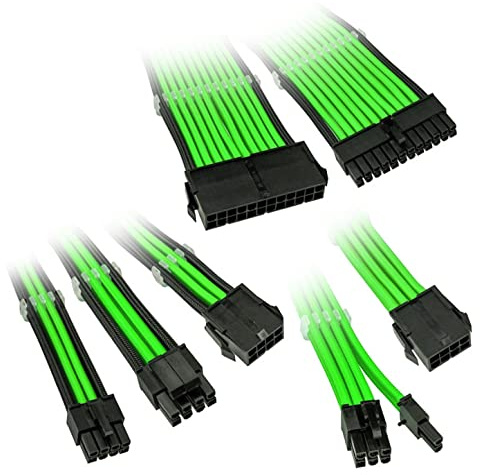 Kolink Core Adept Braided Cable Extension Kit - Venom Green