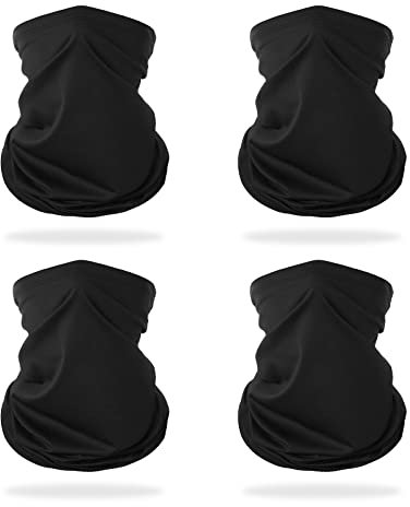 MIVAIUN 4 Stück Multifunktionstuch Schlauchschal, Bandana Halstuch Herren Damen, Bandanas Loop Schal, Sport Multifunktion Atmungsaktiv Winddicht Schlauchschal für Laufen Wandern Radfahren