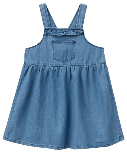 United Colors of Benetton Gonna Salopette 4AD6GV01H, Blu 901, 82 Bambina