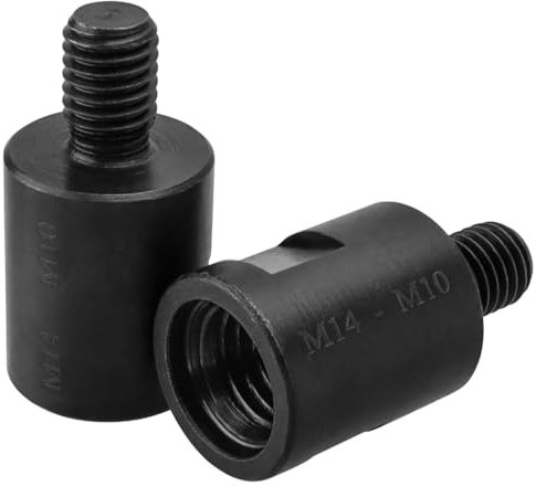 Treki 2PCS Adaptateur M10 Filetage Mâle à M14 Femelle pour Meuleuse Adaptateur Meuleuse d'angle Polisseuse Filetage Adaptateur de Foret de Base Convertisseur de Tige D'extension M14 à M10