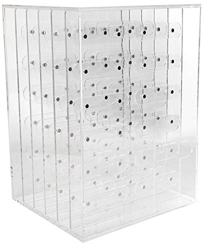 Nail Tip Stand - Acrylic Nail Art Display Stand 5Layers 60 Nail Art Practice Gel Polish Display Holder Removable Magnetic Adsorption Desktop Manicure Rack Nail Plate Board for