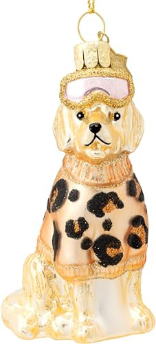 SIKORA BS652 Labrador mit Leo Pulli Christbaumschmuck Glas Figur Weihnachtsbaum Anhänger