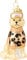SIKORA BS652 Labrador mit Leo Pulli Christbaumschmuck Glas Figur Weihnachtsbaum Anhänger