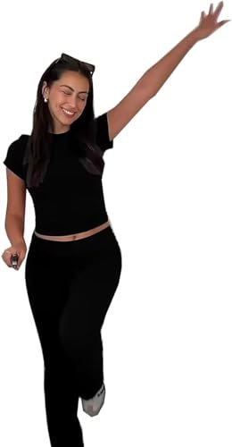 Baumwoll-Lounge-Set, Sport-Yoga-Jogger-Activewear-Skims-Sets,Sexy Y2K Tops + Hosen 2 Piece Set