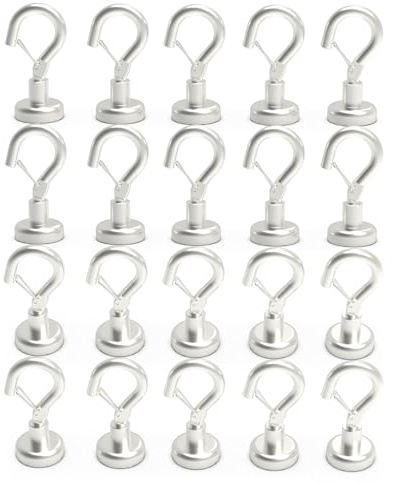 Ant Mag Magnetic Hooks Heavy Duty 22LBS Strong Magnet Snap Hooks 20 Pack