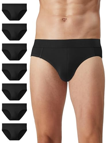 Natural Feelings Slips Herren Unterhosen Herren Slip aus weicher Viskose Herren Unterhose Pant Unterwäsche L, I:Schwarz