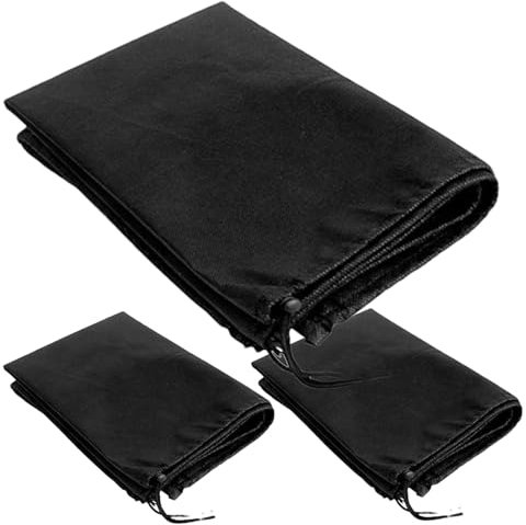 Veeteah Mulchabdeckung, Mulchabdeckungen | Hochbeet-Abdeckung | 3 Stück Pflanzkasten-Abdeckung, Mulch-Abdeckung mit Kordelzug für Garten-Mulch-Pflanzgefäße