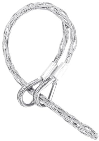 sourcing map 18-25mm OD Cable Pulling Socks Grip 0.65m Double Head Side Pull Wire Mesh Puller Socks Grip Galvanized Steel Wire Pulling Tools