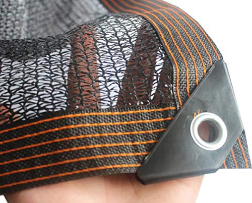 Filet d'ombrage noir à 3 broches 50 % 60 % tissu d'isolation solaire et thermique pour cour, toit, serre, jardin, terrasse, couverture de plantes, pergola, rangement, abri de voiture, abri de jardin,