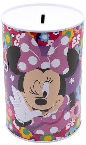 Stor Metall Spardose Minnie Maus - Offizielles Stahl Sparschwein für Kinder - Robuste Kinderspardose Geschenk Kollektion