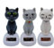 3 Pezzi Animale Gatto Danzanti a Energia Solare, Giocattolo D-anzante Solare Gatto, Figura Oscillante Energia Solare, Decorazioni per Cruscotto Auto Casa Ufficio Tavolo Escritorio