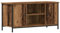 vidaXL TV Cabinet - Rustic Entertainment Centre - Reclaimed Solid Wood and Metal - Rectangular Brown - Living Room Organizer with Distressed Finish - 80kg Capacity, Easy Assembly Required