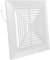 ULTECHNOVO **Bathroom Extractor Fan Cover, Square Ceiling or Wall Mounted Ventilation Fan Plastic Cover with Spring, 26.5 x 26.5 cm, White**