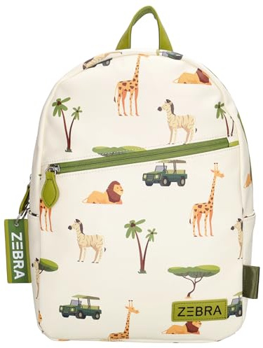 ZEBRA trends - Rucksack Jungen Schulrucksack mit vielen Fächern - Kinderrucksack ab 4 Jahren 25L - Coole Prints, Flaschenhalter, Vordertasche, Namensschild - Safari