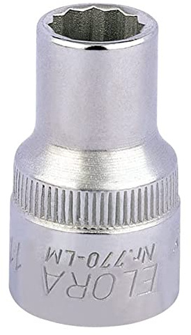Draper 24567 Elora Bi-Hexagon Socket, 1/2 Square Drive, 11mm, Blue