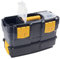 Caja de herramientas doble L350xP170xH230 mm, con 2 organizadores + bandeja + compartimento para herramientas eléctricas