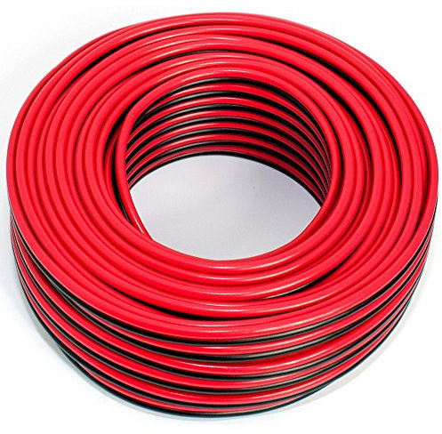 SeKi Cable para altavoces (2 x 2,50 mm², 25 m), color rojo y negro