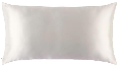 Slip Silk King Pillowcase, White (20 x 36) - 100% Pure 22 Momme Mulberry Silk Pillowcase - Anti-Aging, Anti-BedHead, Anti-Sleep Crease