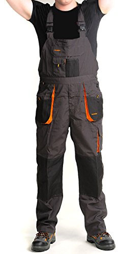 Latzhose Arbeitshose graphit 270g/m2 CLASSIC Handwerker KFZ Gärtner Mechaniker, Grau, 46