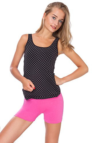 FUTURO FASHION® - Short Moulant de Yoga - Coton très Doux/Extensible - Tailles 36 à 50 - PSL5 - Rose pâle - 40