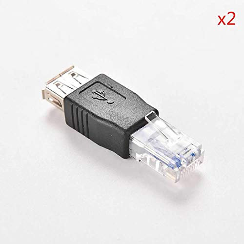 superior ZRL® PC Crystal Head RJ45 mâle à USB 2.0 AF Une Femelle connecteur Adaptateur pour Ordinateur Portable LAN réseau câble Ethernet convertisseur Transverter Plug