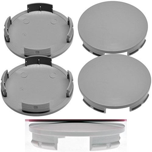 RKC 4X 54 mm Nabenkappen Felgen Deckel Radnaben Kappen Grau Gewölbt für Suzuki