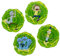 Rick and Morty 3D Drink Coasters-Set of 4 Untersätzer, Kork, Mehrfarbig, 8,6 x 9,1 cm