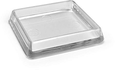GleitGut Möbeluntersetzer eckig Gleitschale transparent 4 Stück Möbelschutz durchsichtig (50 x 50)