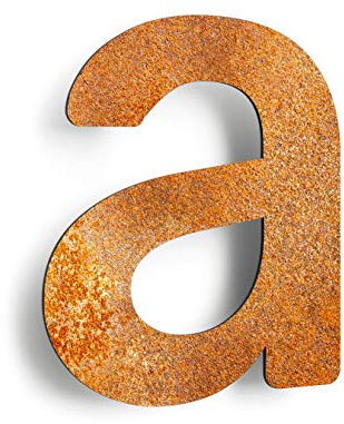 Vintage Hausnummer 1 - massiv, wetterfest & langlebig - 14 cm groß - mit Befestigungsmaterial - Retro Design Hausnummern-Schild N-01-A-R