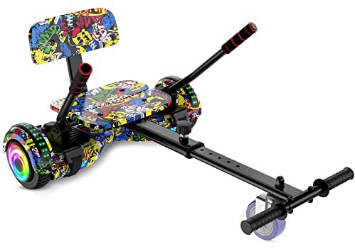 SISIGAD Hoverkart, Hoverboard-Sitzbefestigung, verstellbares Hoverboard-Zubehör, Hoverboard Go Kart, kompatibel mit 6,5 Zoll / 8 Zoll / 10 Zoll Hoverboards (Hoverboard nicht im Lieferumfang enthalten)