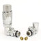 Hot Flow | Cascade Modern Corner TRV Thermostatic Radiator Valve 10mm Compression (Chrome)