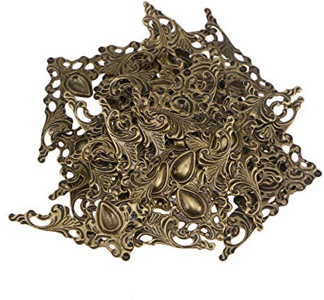 BESPORTBLE 24 x antike Kastenbeine, Metallfüße, Eckenschutz, Schmuckkästchen, Truhen, Holzkoffer, Beine, Eckenschutz