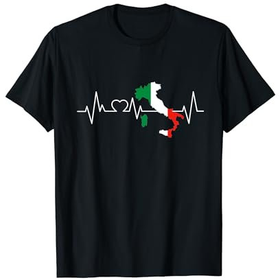 Italien Herzschlag Flagge Liebe Männer Frauen Geschenk T-Shirt
