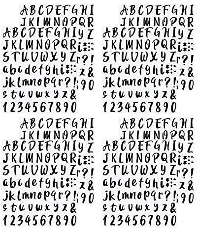 8 Blätter Buchstaben Aufkleber,Alphabet Nummer Aufkleber Set,Vinyl Buchstaben Sticker für Mailbox Schild Geschäft Adressnummer Selbstklebende Schwarz