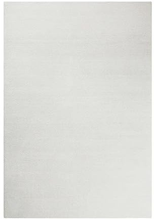 Kuschelig weicher Esprit Hochflor Teppich, bestens geeignet fürs Wohnzimmer, Schlafzimmer und Kinderzimmer LOFT(70 x 140 cm, Creme weiß)