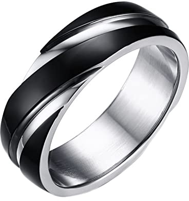 Epinki Freundschaftsringe Edelstahl, Ringe Partnerringe mit Gravur I Love You Größe 49 bis 70 Gold Silberring Breit 6mm