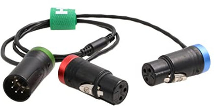 HangTon XLR 5-poliges Audio-Y-Kabel für Mikrofonrecorder auf Sony Venice ARRI Alexa LF SXT Amira Varicam Kamera 2 XLR3F Low-Profile 50cm