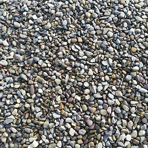 Pea Gravel Decorative Stones Chippings Peacock Turfscape Gravels Aggregates for Driveway Paths Garden Maxi Bag 23KG