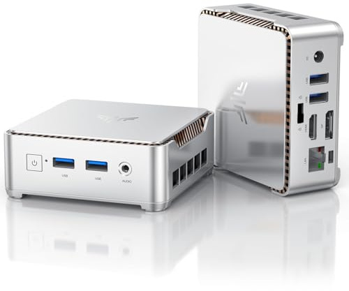 NiPoGi Essenx E2 Mini PC Twin Lake N150 (Meglio di N100/N97,3,6 GHz) W-11 Pro,16GB DDR4 256GB M.2 SSD Mini Computer Desktop 4K@60Hz Dual Display,HDMI 2.0, DP, WiFi,BT, Micro PC per Scuola, Ufficio