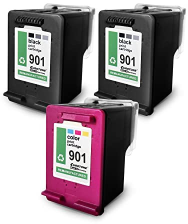 EuroPro Patronen 3X kompatibel für HP J4524 J4535 J4540 J4545 J4550 J4580 J4585 J4624 J4660 J4680 ersetzt HP 901XL CMYK