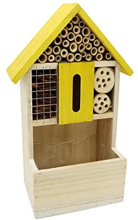 UNUS Garden Insektenhotel aus Holz, Insektenhaus bepflanzbar | Nisthilfe für Hummeln, Wildbienen, Marienkäfer, Schmetterlinge, Florfliegen und weiteren Insekten