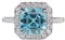 Verlobungsring, 18 Karat vergoldet, 925er Sterlingsilber, Smaragd, Aquamarin, hoher Karbon-Diamant, feiner Schmuck, Verlobungsring, 6 Aquamarin