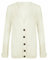 LUXFAB New Womens Everyday Long Sleeve Button Top Ladies Chunky Aran Cable Knit Grandad Cardigan UK Size 8-26 Cream