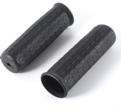 Gummigriffe für Schubkarren, rutschfest, stoßdämpfend, runde Rohre, Schwarz, 2 Stück, 114 x 20 mm