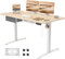 JUMMICO Höhenverstellbarer Schreibtisch mit USB-Ladeanschluss,Schreibtisch Höhenverstellbar Elektrisch, Steh-Sitz Tisch Stehpult Verstellbarer Computertisch,Standing Desk,140 x 60 cm, Beige