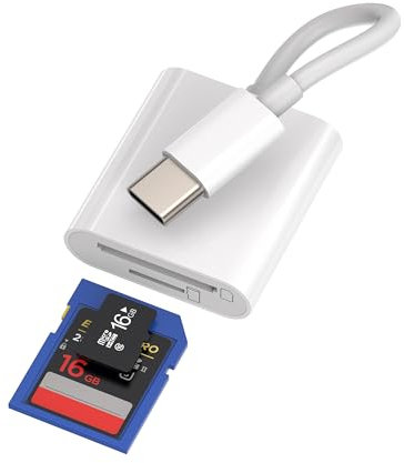 Adaptateur lecteur de carte micro SD USB C TF (2 en 1) multiport pour appareil photo compact cartes mémoire flash Thunderbolt Type C Port Dongle compatible avec Samsung pour iPhone 15 Pro Max Plus