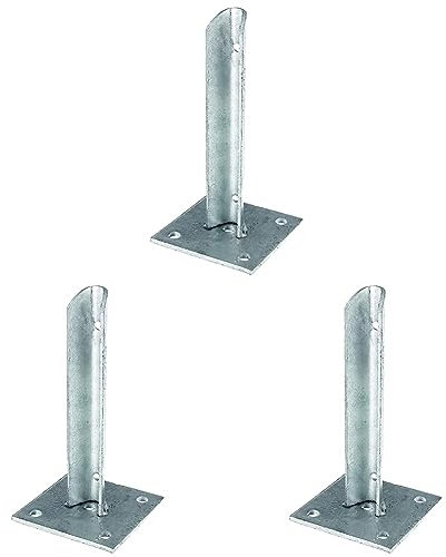 Alberts 658632 Pfostenträger | für Zaunpfosten | für Pfosten-Ø 34 mm (Packung mit 3)