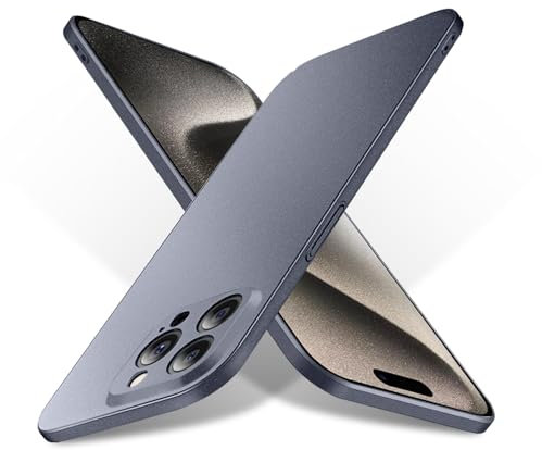 Bastmei for iPhone 15 Pro Max Case 6.7,Extremely Light Ultra-Light Super Slim Camera Protection Hard PC Cover Case for iPhone 15 Pro Max (Gravel Gray)
