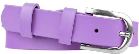 Zakatte • Schlichter Damen Gürtel aus Leder Damengürtel schmaler Taillengürtel Hüftgürtel Ledergürtel MC1 (Lila, 95 cm)